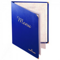 Bonded Leather 2 Panel Classic Menu Cover w/ Sewn In Protector (5 1/2"x8 1/2")